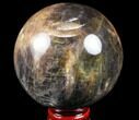 Polished, Black Moonstone Sphere - Madagascar #78945-1